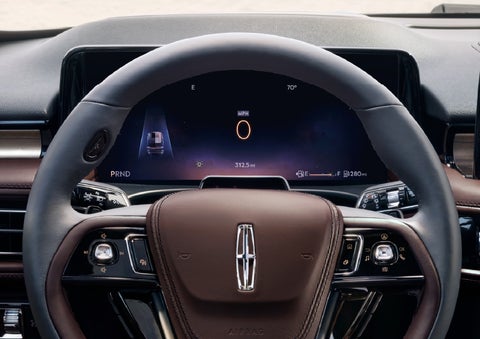 The driver’s information cluster display behind the steering wheel is shown. | Dorsch Lincoln in Green Bay WI