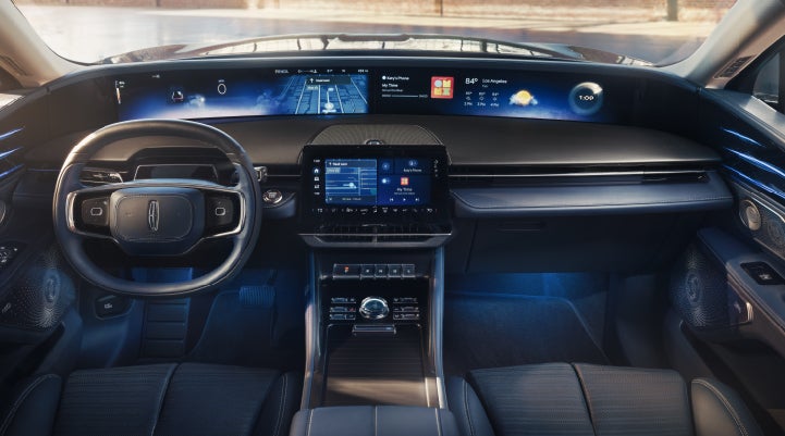 A large panoramic display is shown on the dashboard of a 2026 Lincoln Nautilus® SUV | Dorsch Lincoln in Green Bay WI